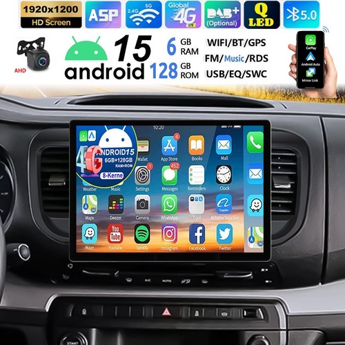 Autoradio 128gb android 15 - 6+128gb,