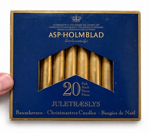 Asp holmblad gold candles - candles, x